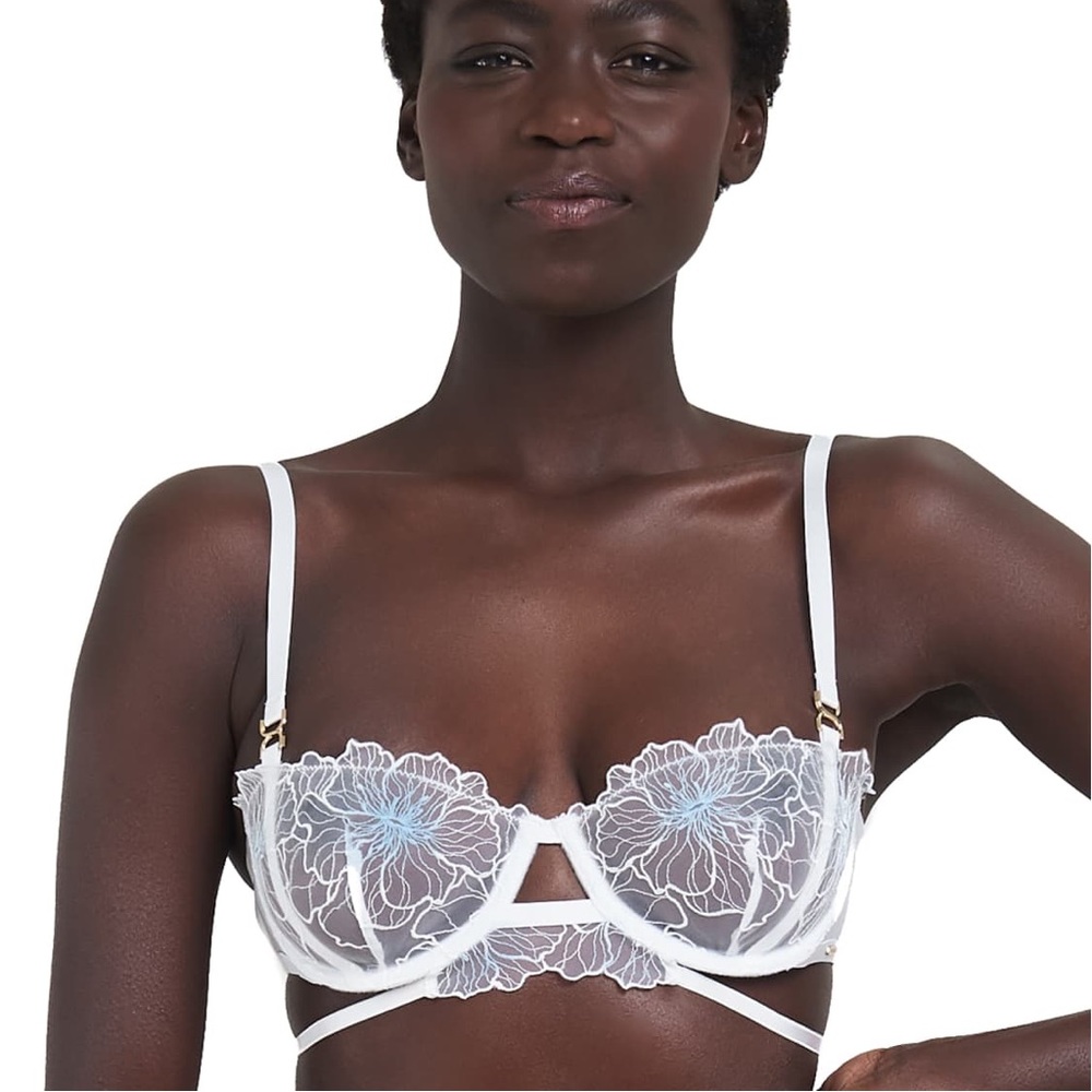 White sheer floral coquette Barely there bra by Bluebella🦢